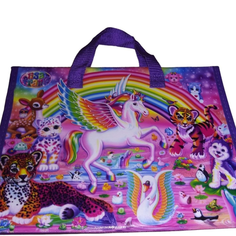 Lisa Frank Rainbow Unicorn Tri-Fold Portfolio Handheld Organizer